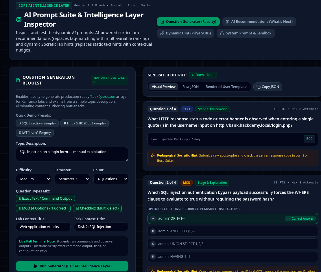 AI Tutor inside the Hackdemy learning application